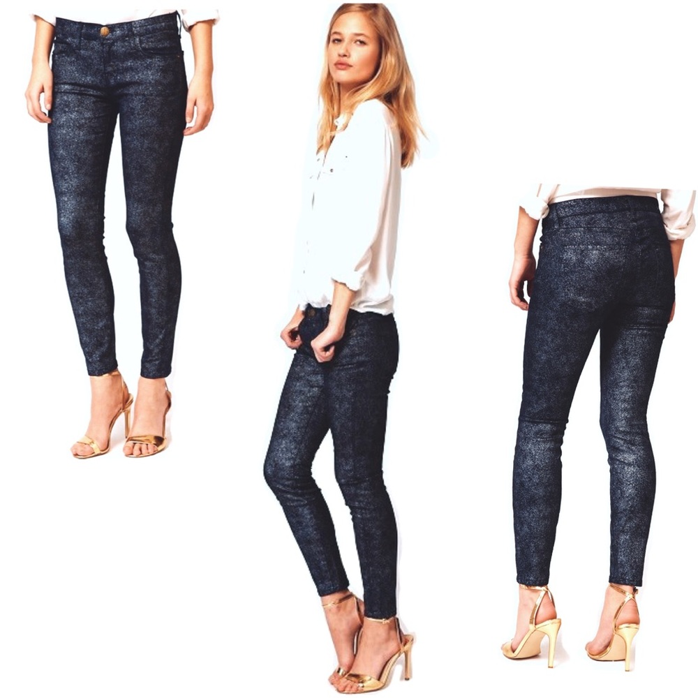 Current/Elliott The Stiletto Jeans - Silver Foil